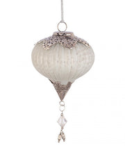 Pendaglio Fascinant en Verre Transparent Blanc Opale 4x D80