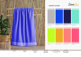 Serviette de plage de couleur unie de couleur royale