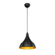Lampe à suspension Leda ASZ1338 en métal noir