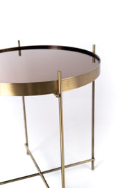 Table en métal laiton poli cm 38 x 38 xh 43