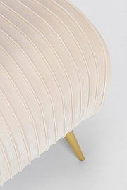 Banc 2 places Selena Crema en velours cm 129