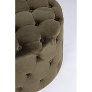 Pouf vintage en velours vert cm 60 x 42 h