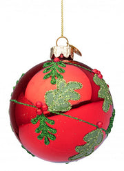 12x Boule Vt Baies Rouge D80