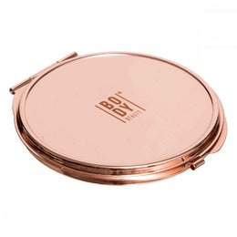 Miroir de poche en métal rose