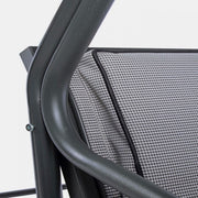 Rocking chair acier trois places Anthracite GRELY 190x120x h185 cm