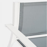 Salon de jardin 3 pièces en métal blanc Auri