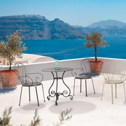 Table Etienne diamètre 90 cm Bizzotto gris foncé