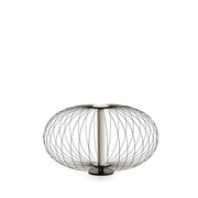 Table à LED lampe à abri en acier noir poli 50x50xh. 29 cm