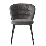 Chaise rembourrée klontar en tissu gris 79x56x57,5 cm