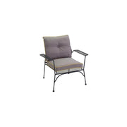 Salon de jardin en aluminium anthracite avec coussins 4 pièces TARANTO Gris