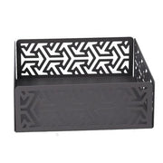 Porte-serviettes carré en métal flèches gris foncé cm16,5x16,5x6
