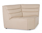 Fauteuil d'angle beige en bois de style design