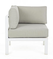 Fauteuil d'angle de jardin blanc Marinel