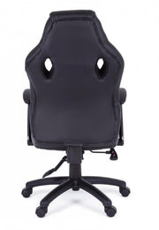 Fauteuil de bureau avec accoudoirs Spider en similicuir noir