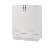 Armoire à 2 notes avec coffre blanc de tiroirs entre 91x52xh 210 cm cm