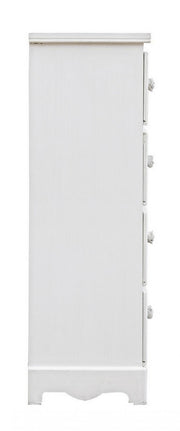 Commode de chambre en MDF avec quatre tiroirs Bianca BLANC 31,5x26x h80 cm