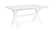 Table de jardin extensible blanche Kenyon 180-240 x 100 cm