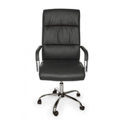 Fauteuil de bureau avec accoudoirs Queensland en éco-cuir gris foncé