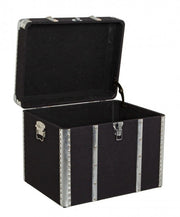 Lot de 3 malles d'ambiance en bois noir