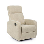 Fauteuil relax manuel tissu beige Iris