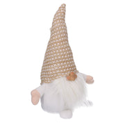 Gnome en tissu or blanc cm20,5x20h45