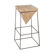 Tabouret de bar industriel en bois Prismy cm 70 h