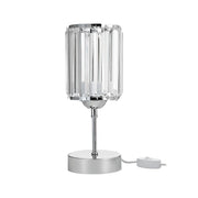 Lampe de table Alis chromée et abat-jour effet cristal MNG7079