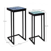 Ensemble de tables basses modernes meubles industriels 2 pcs