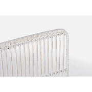 Chaise de style contemporain en acier et kubu Blanc LUCILA 45x55x h85 cm