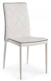 Chaise Achille avec structure en acier blanc