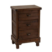 Mobile de base avec 3 tiroirs de noyer country 50x35xh. 76 cm