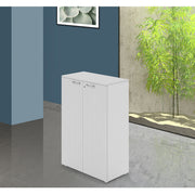Cabinet de bureau Deux portes avec serrure blanche White H129x90x45cm