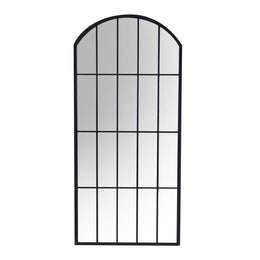 Miroir en métal noir cm64x2h139