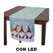 Chemin tissu nains LED bleu cm40x150