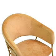 Fauteuil Rotterdam en velours ocre