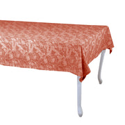 Nappe tissu rose sauvage rouge brique 140x180 cm