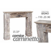 Camino Shabby Camino Anticato Wood 110 x 23 x 96 h cm