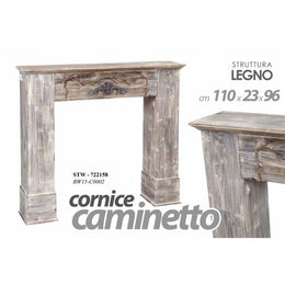 Camino Shabby Camino Anticato Wood 110 x 23 x 96 h cm