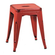 Tabouret en fer bristol rouge cm39x39h45