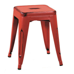 Tabouret en fer bristol rouge cm39x39h45