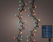 Lámparas solares compactas con 8 funciones de efecto parpadeante L 2250 cm