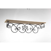 Étagère en métal avec haut en bois 66 x 13 x 17 h