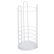 Porte-parapluie rond en métal blanc cmø26xh60x26