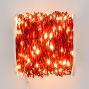 Bobine de chaîne 500 MicroLED Câble métallique rouge de 25 m