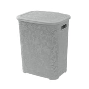 Panier à linge plastique 50 litres Flower gris