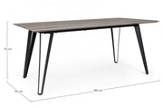 Table en bois de style naturel 180x90