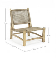 Fauteuil de jardin en fibres synthétiques Lampok