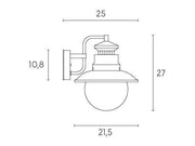 Applique au bas de la ligne Biancoargento de Calipso E27