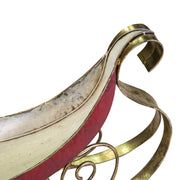 Boîte cadeau en métal orange 14,5x9h9 cm