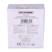 Fil lumière 160 blanc chaud micro led alimentation fixe pour extérieur cm1x1x200